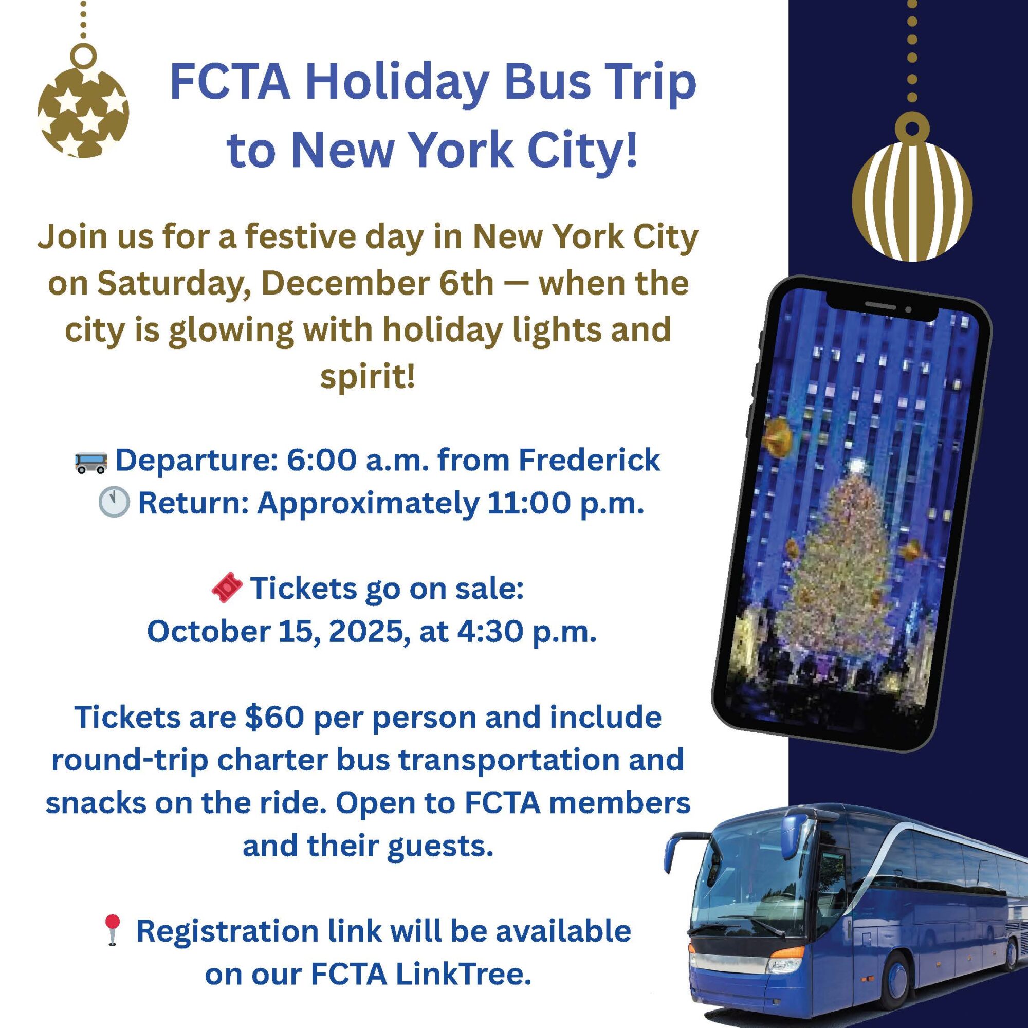 December 2025 NYC Bus Trip Flyer