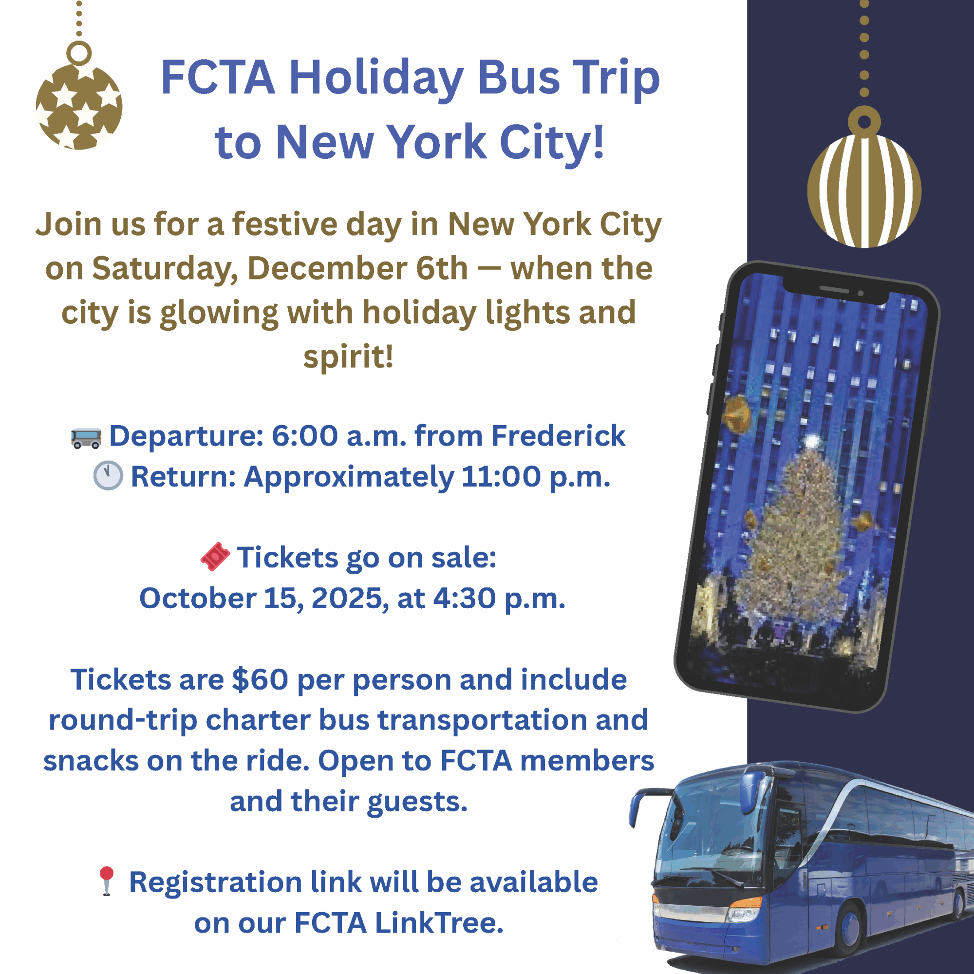 December 2025 NYC Bus Trip Flyer