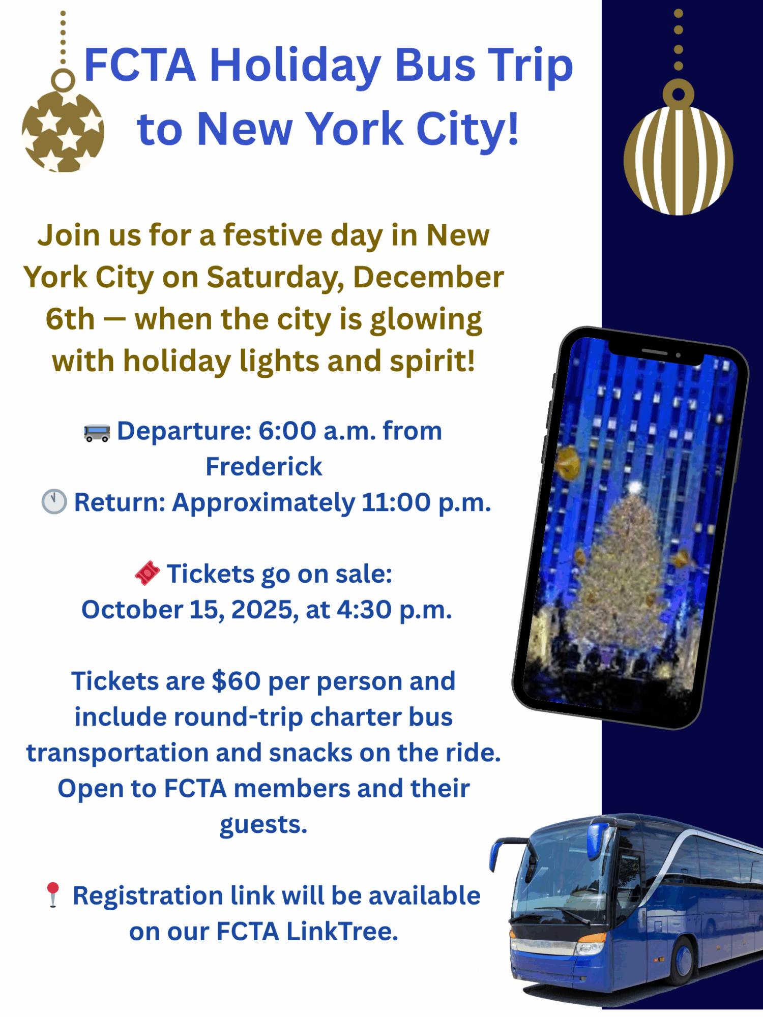 FCTA Holiday Bus Trip to New York City! (1)